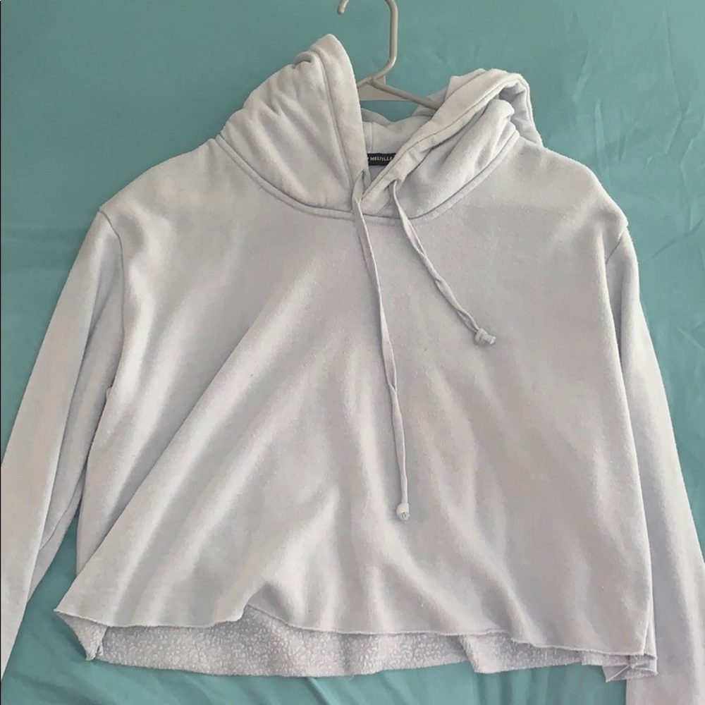 Baby blue cropped hoodie